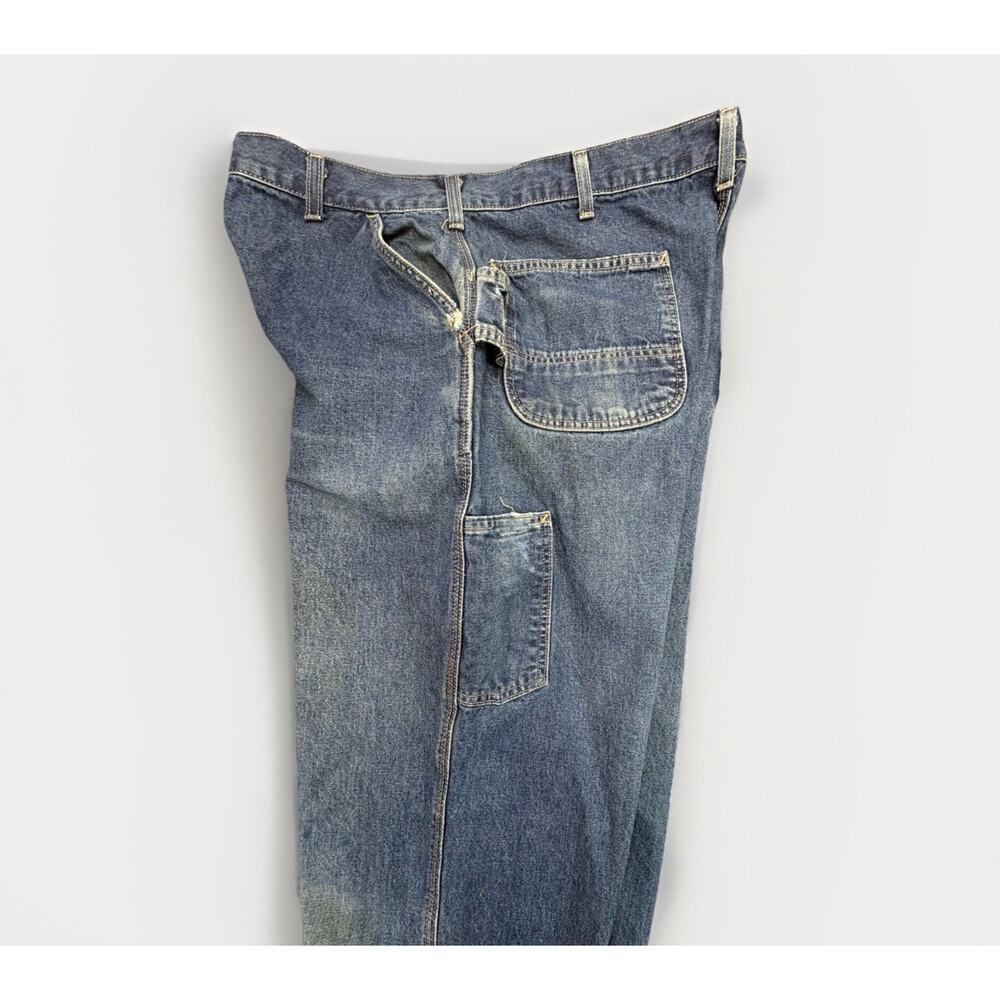 Carhartt FR Flame Resistant Denim Dungaree Work Pants Mens 38x36 Tall - Picture 9 of 14
